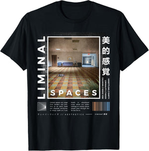 Liminal Spaces, Vaporwave, Retro T-Shirt - T-Shirt | Black