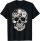 Cat Skull Skeleton Halloween Costume Skull Cat T-Shirt - T-Shirt | Black