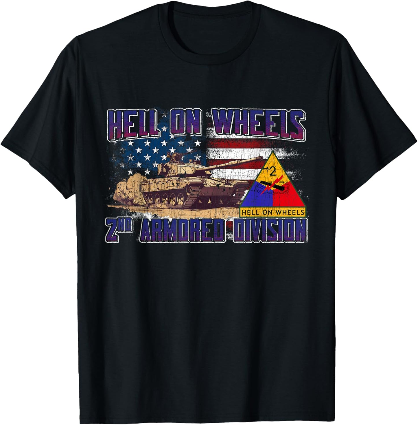 2nd Armored Division Ft Hood Texas Vintage Gifts T-Shirt - T-Shirt | Black