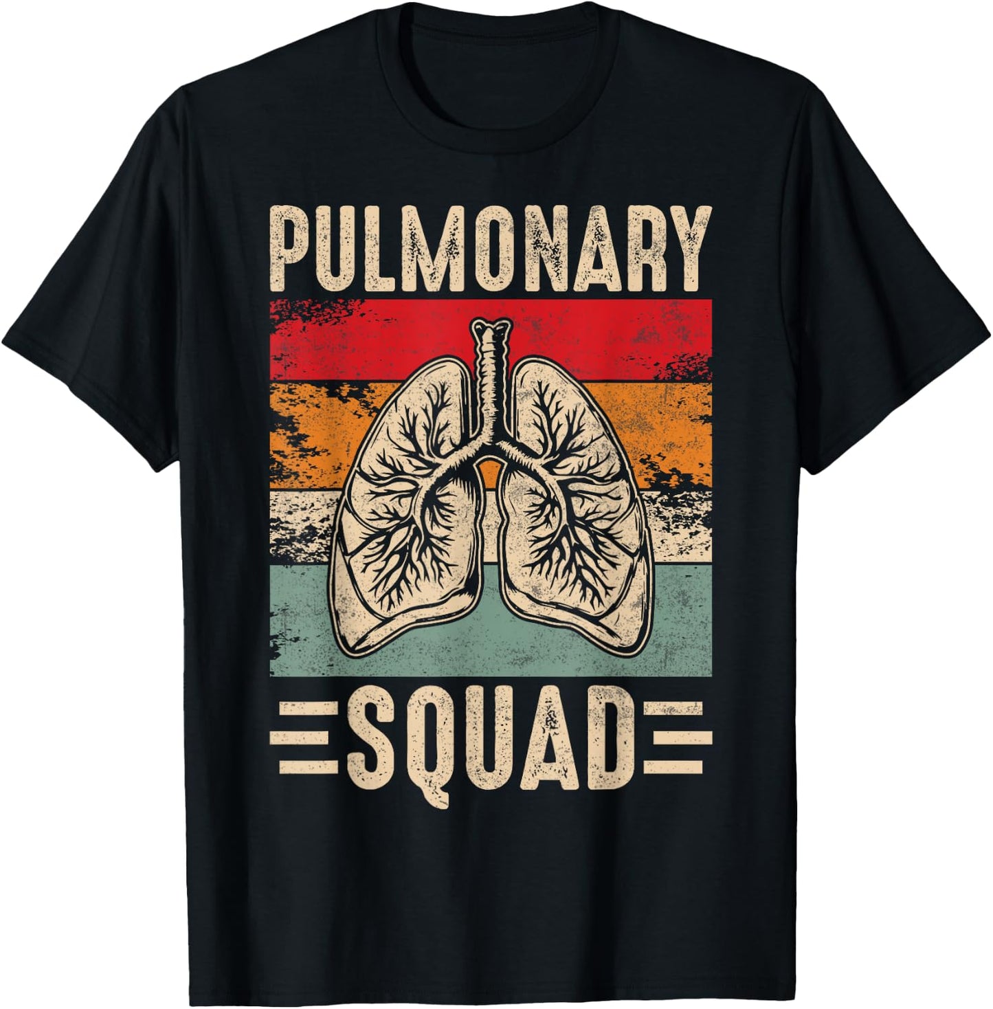 Respiratory Therapist Lung Doctor Pulmonary Squad T-Shirt - T-Shirt | Black