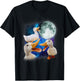 3 Ducks Howl At Moon Funny Weird Cursed Pekin Duck Lover T-Shirt - T-Shirt | Black
