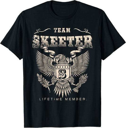 Team Skeeter Lifetime Member - Skeeter Name T-Shirt - T-Shirt | Black