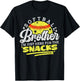 Softball Brother I'm Just Here for The Snacks Funny Retro T-Shirt - T-Shirt | Black