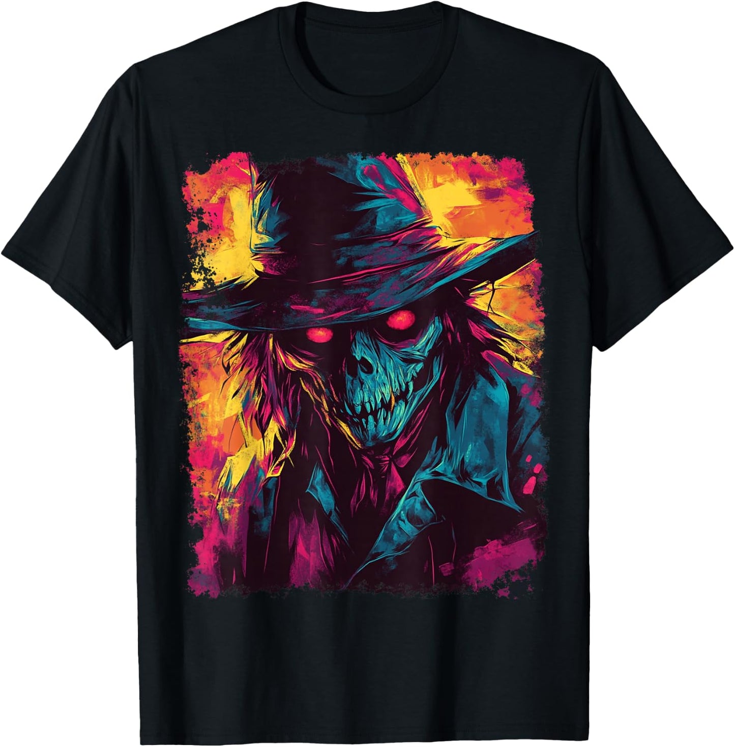 Halloween Scarecrow T-Shirt - T-Shirt | Black