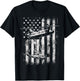 Vintage Chinook Helicopter American Flag T-Shirt - T-Shirt | Black