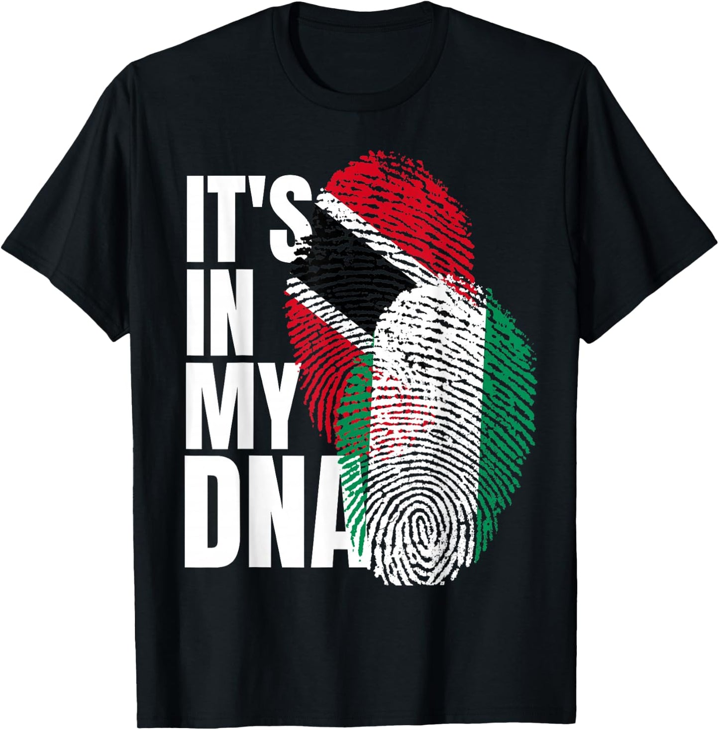 Trinidadian And Nigerian Mix DNA Heritage Flag T-Shirt - T-Shirt | Black