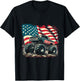 Patriotic USA Monster Truck Adult T-Shirt - T-Shirt | Black