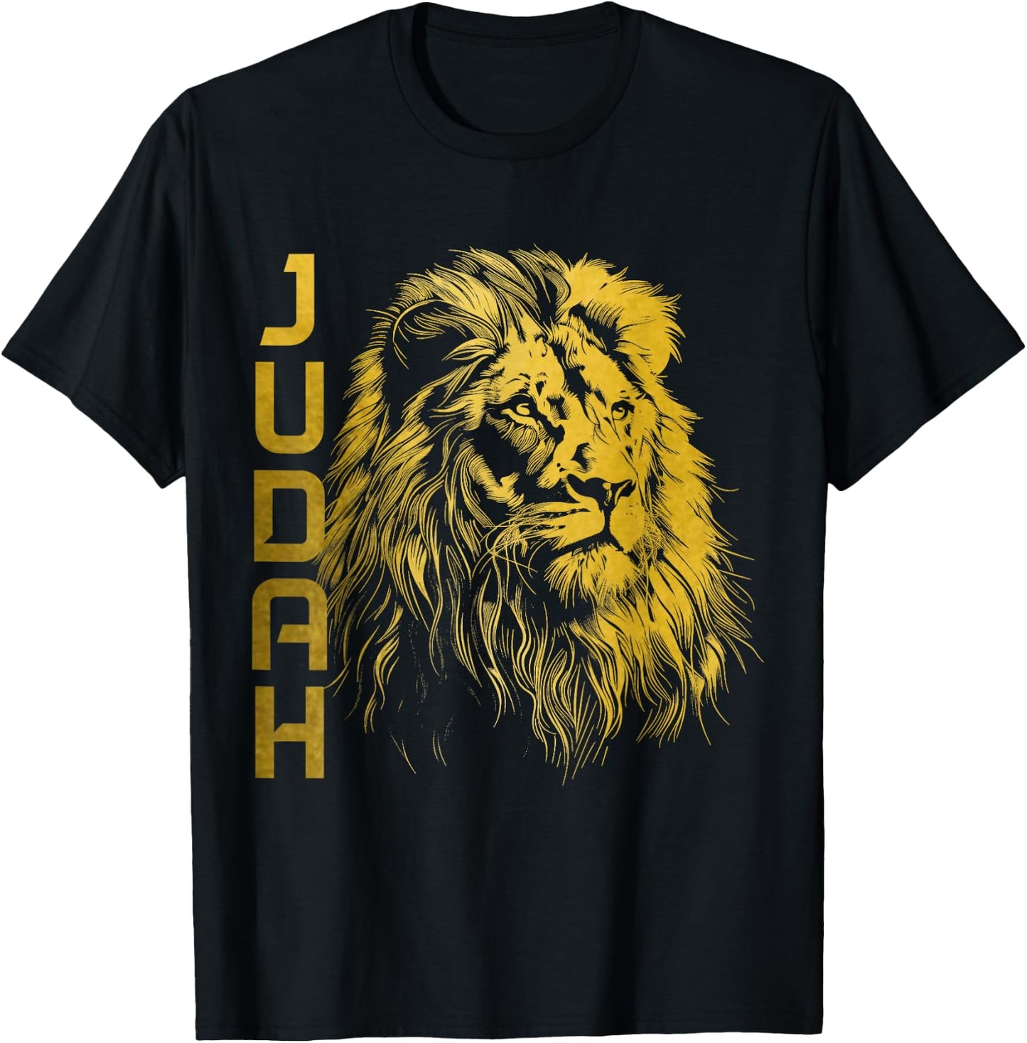 Lion Of Judah Hebrew Israelite Christian Jewish African YHWH T-Shirt - T-Shirt | Black