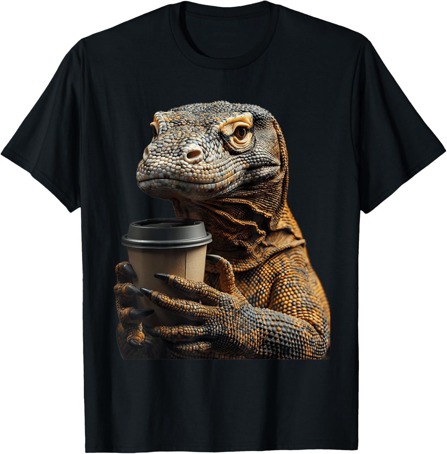 Komodo Dragon Coffee T-Shirt - T-Shirt | Black