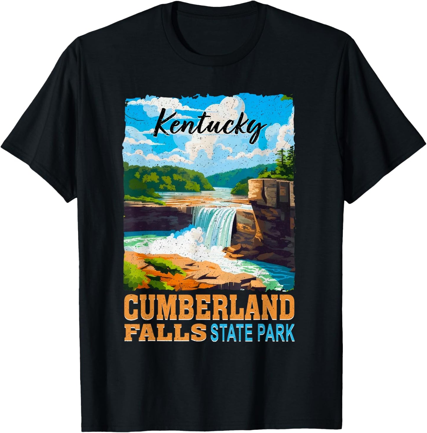 Cumberland Falls State Park Kentucky Hiking Vacay T-Shirt - T-Shirt | Black