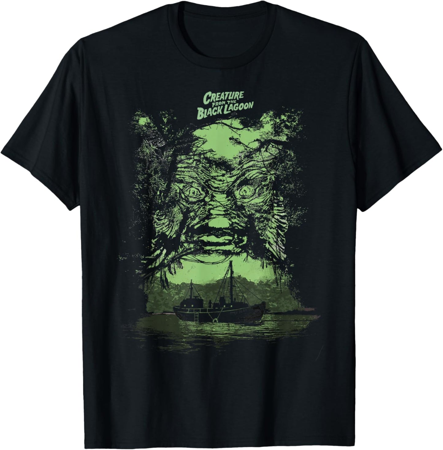 Universal Monsters Creature from The Black Lagoon Illusion T-Shirt - T-Shirt | Black