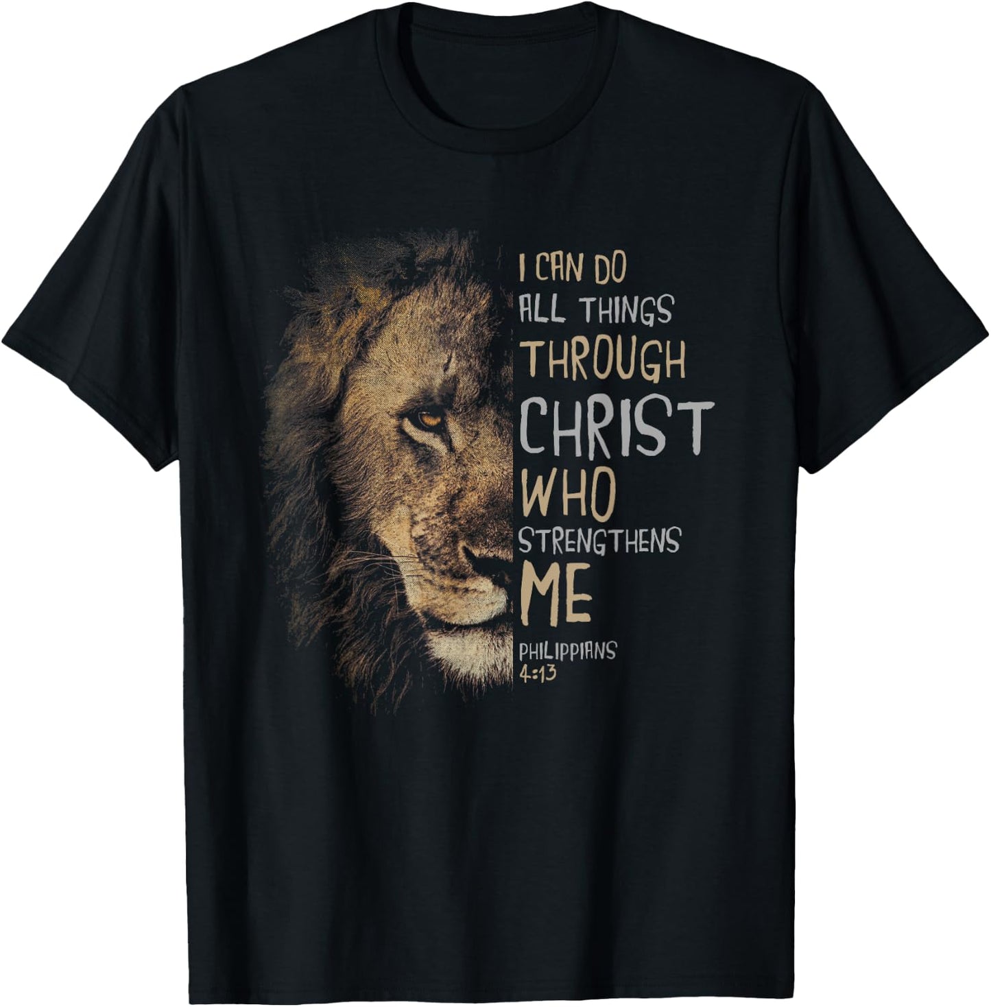 Christian I Can Do All Things Through Christ T-Shirt - T-Shirt | Black