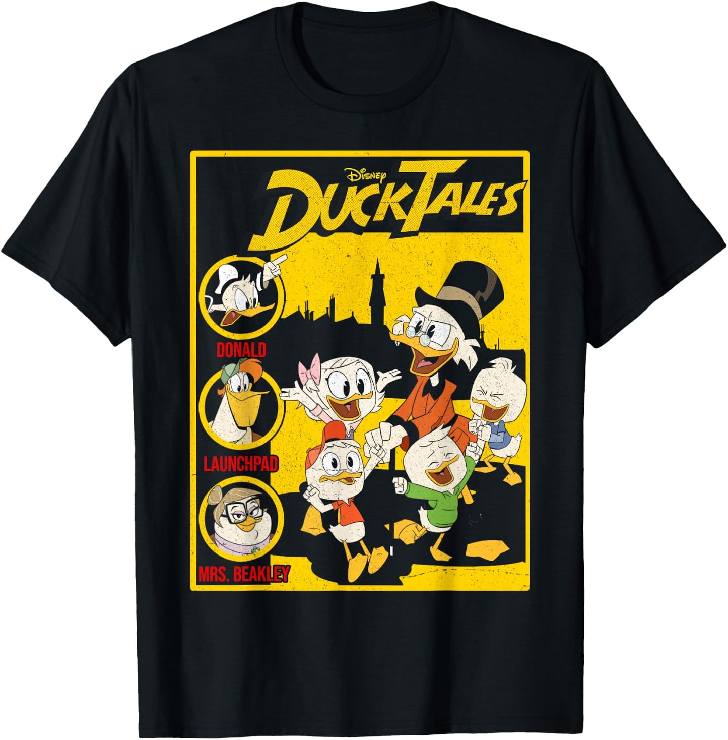 Disney DuckTales Comic Book Cover Small T-Shirt - T-Shirt | Black