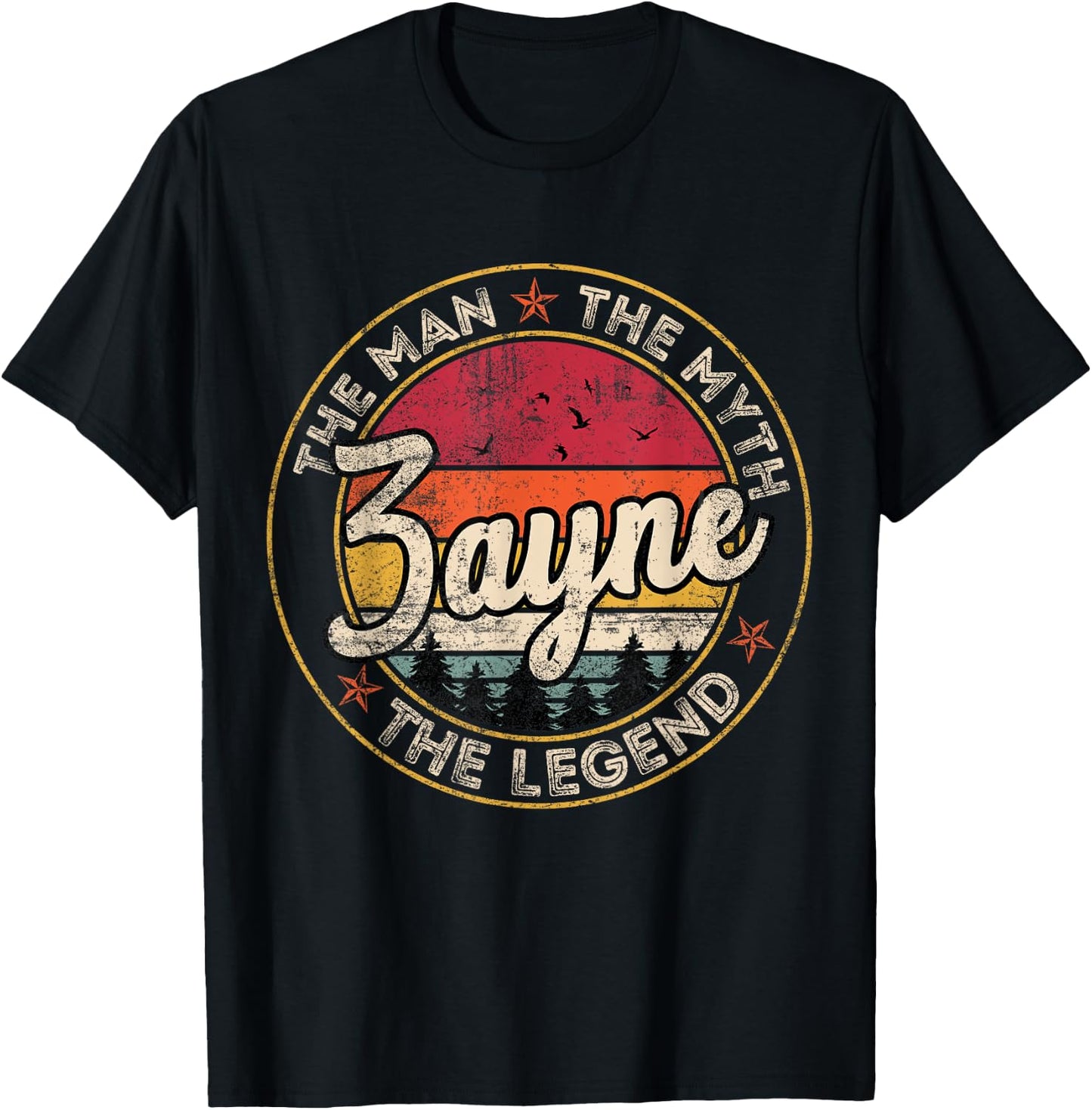 Zayne The Man The Myth The Legend Personalized Name T-Shirt - T-Shirt | Black