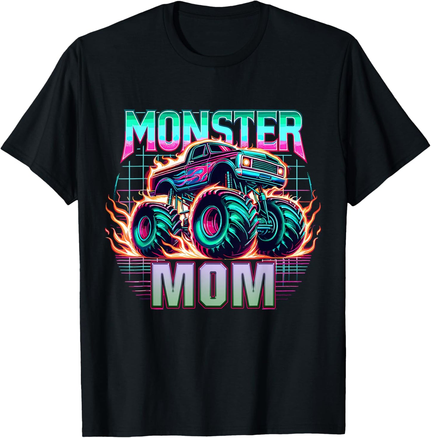 Monster Truck Mom Monster Truck Are My Jam Truck Lovers T-Shirt - T-Shirt | Black