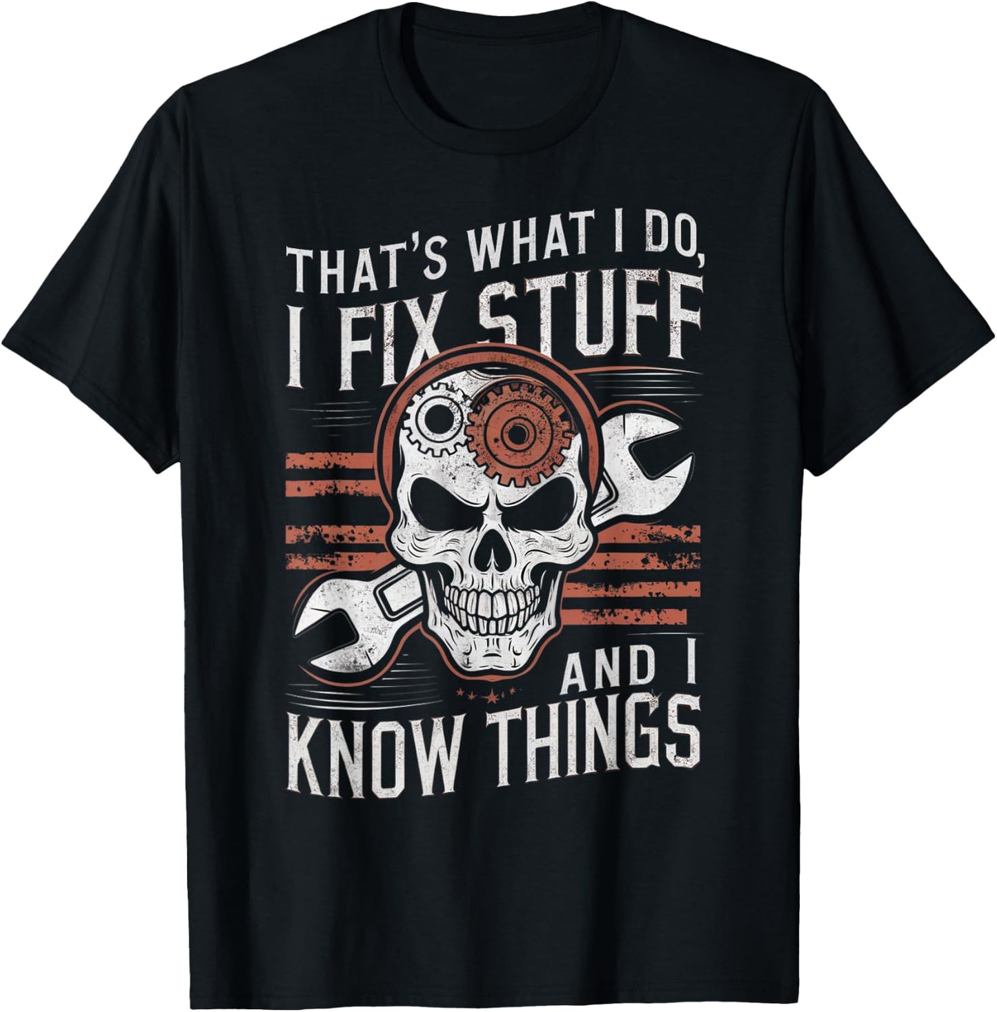 That's What I do I fix Stuff Cool Mechanic Dad T-Shirt - T-Shirt | Black