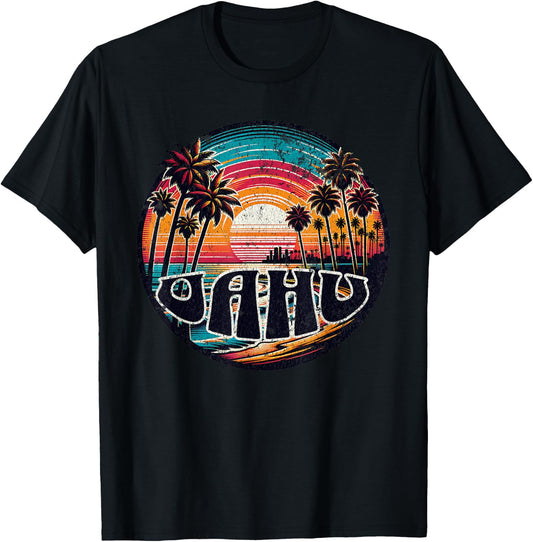 Oahu Hawaii T-Shirt - T-Shirt | Black