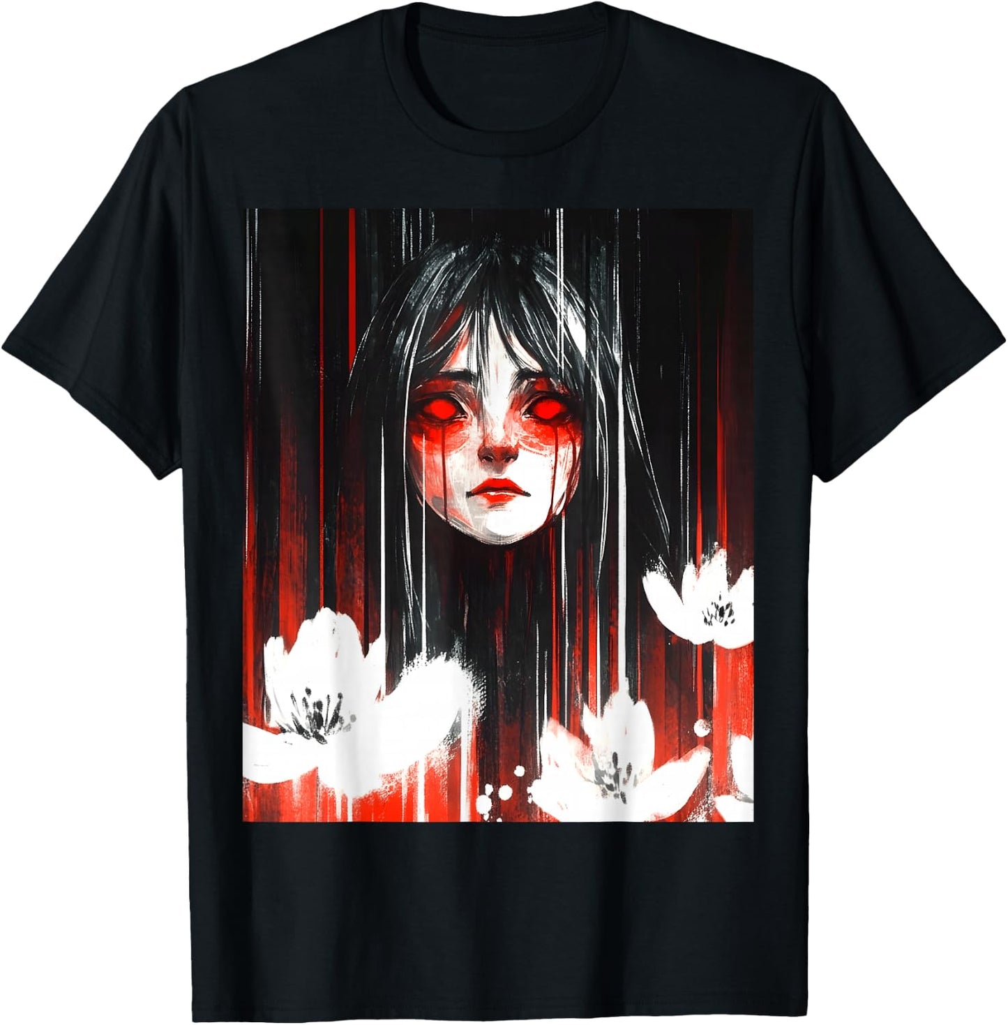 Japan Horror Anime Manga Japanese Creepy Kawaii Goth T-Shirt - T-Shirt | Black