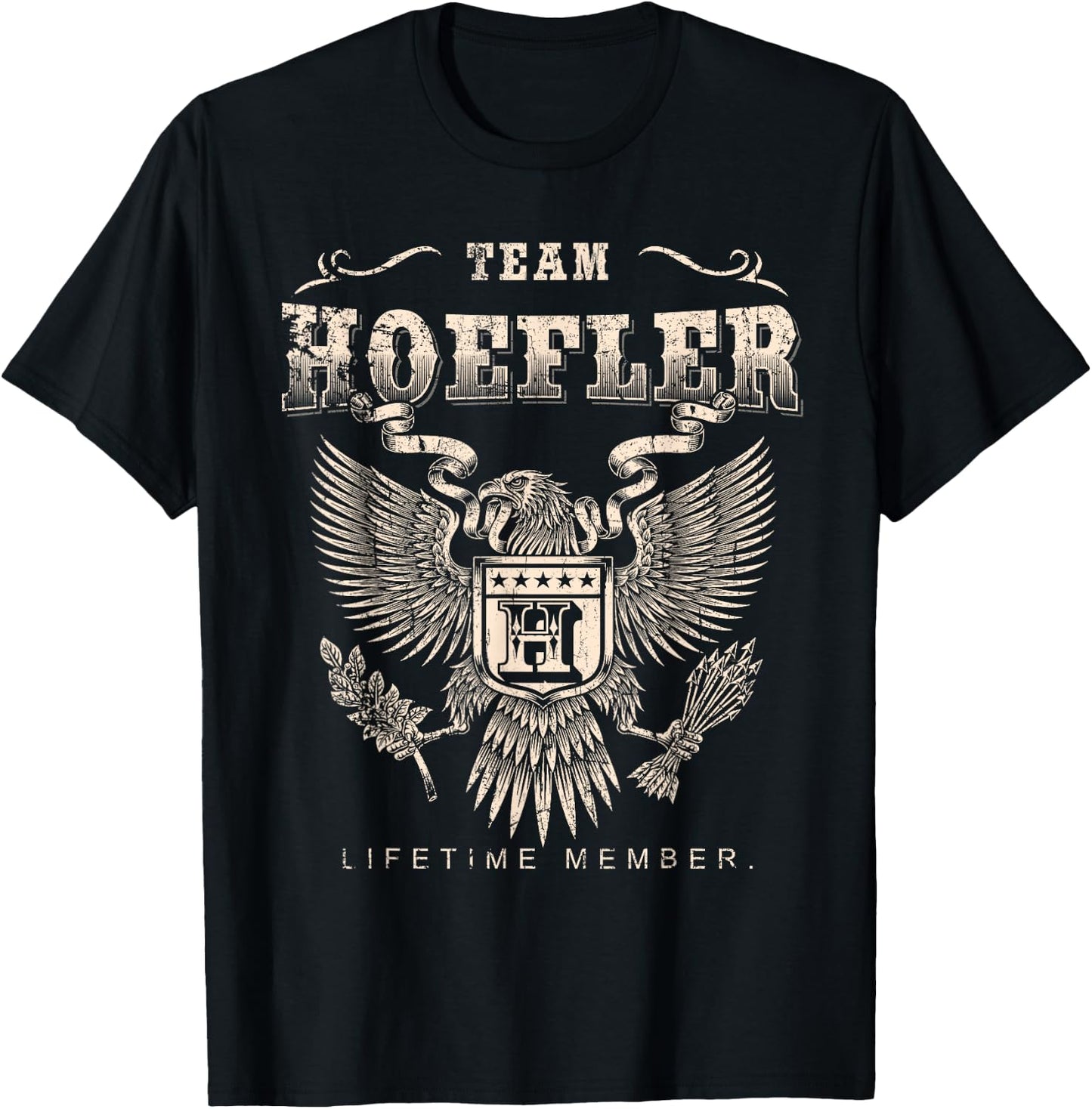Team Hoefler Lifetime Member - Hoefler Name T-Shirt - T-Shirt | Black
