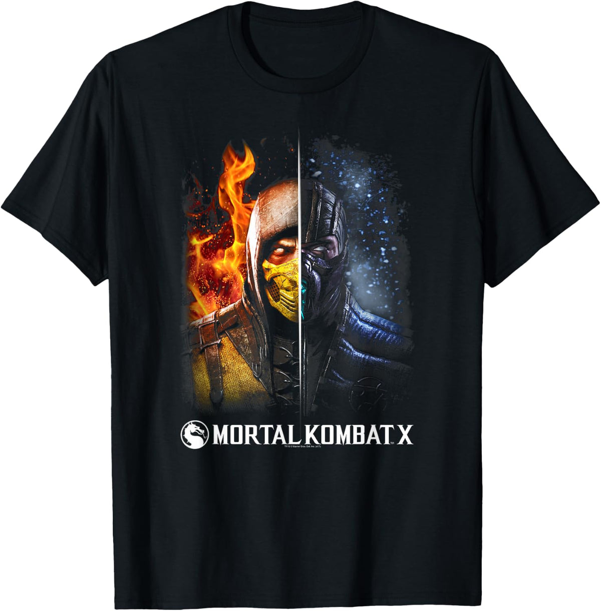 Mortal Kombat X Fire and Ice T-Shirt - T-Shirt | Black