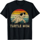 Vintage Turtle Mom Turtle Lovers Mommy Mother's Day T-Shirt - T-Shirt | Black
