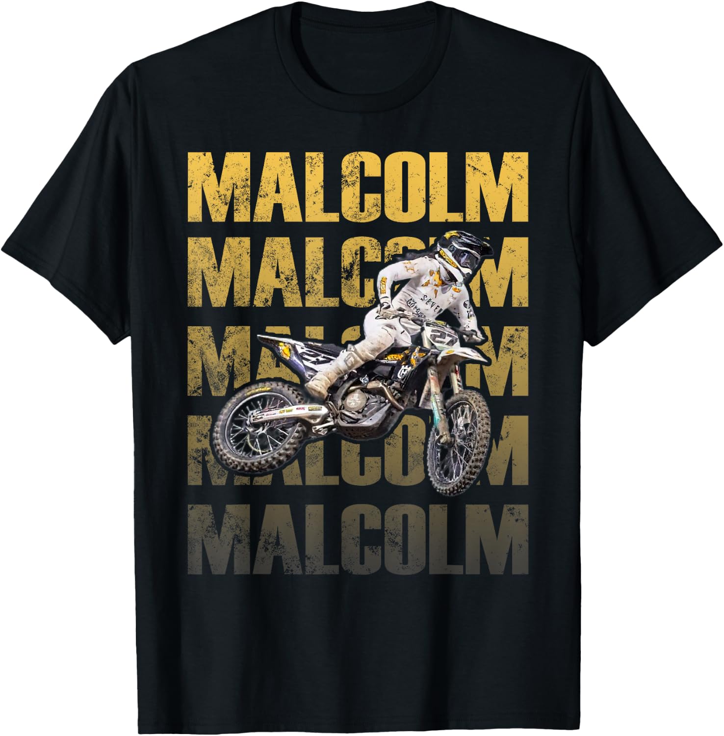 Vintage MS27 Motocross Motorcycle Father's Day T-Shirt - T-Shirt | Black