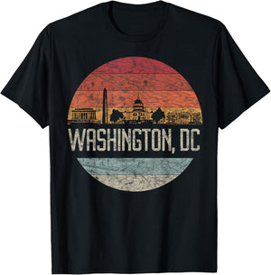 Washington D.C.Vacation Cherry Blossom White House Capitol T-Shirt - T-Shirt | Black