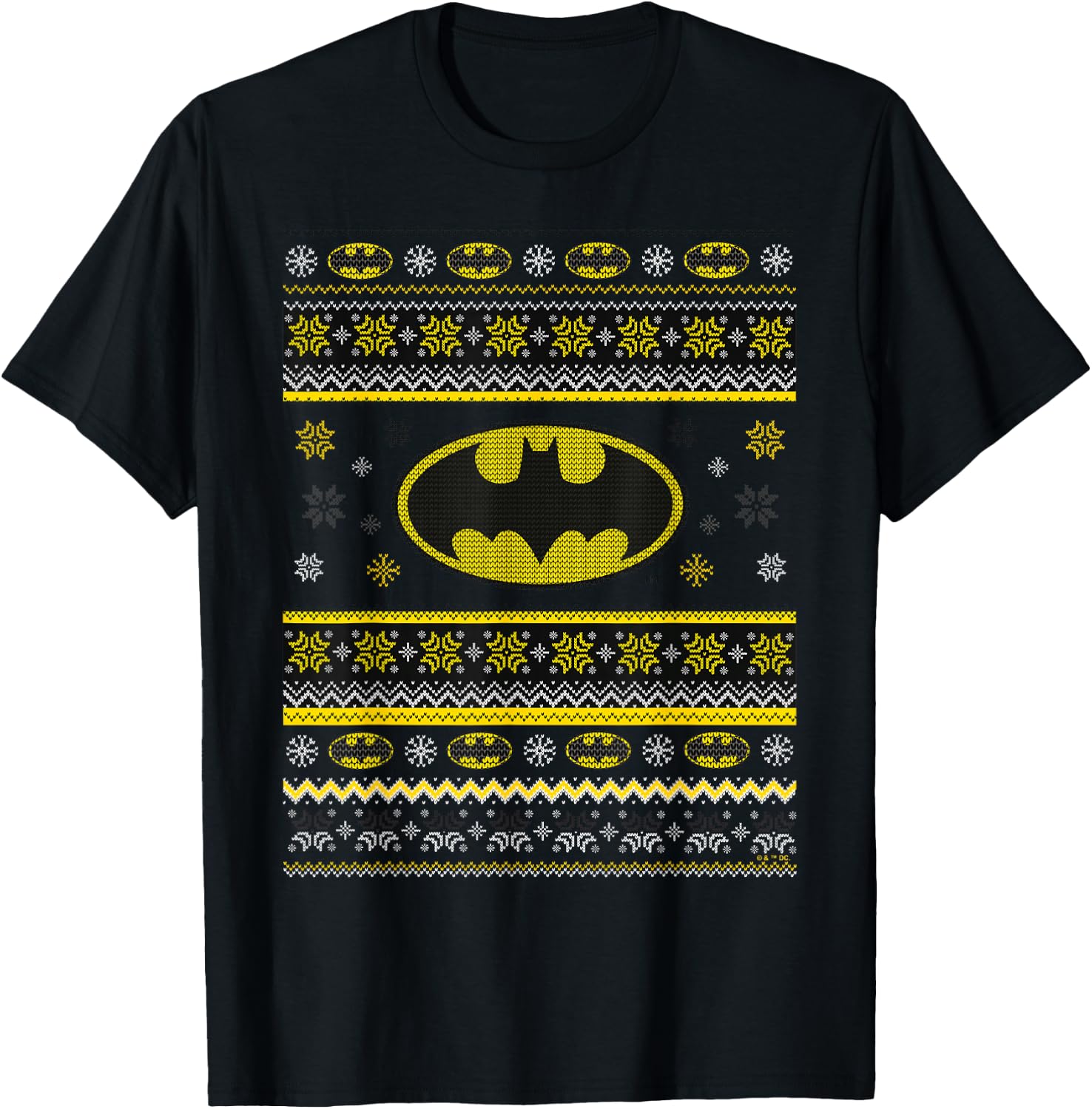 Batman Ugly Christmas Logo T-Shirt - T-Shirt | Black