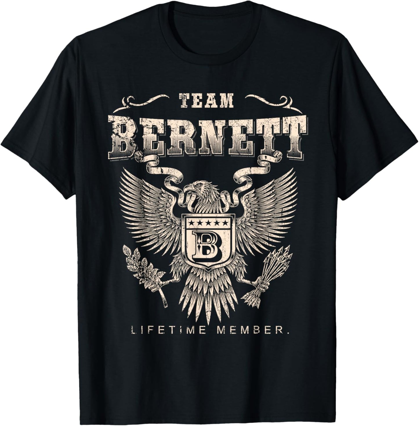 Team Bernett Lifetime Member - Bernett Name T-Shirt - T-Shirt | Black