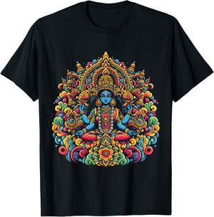 Kali Hindu Goddess Of Death Hindu Mother Fierce Warrior T-Shirt - T-Shirt | Black