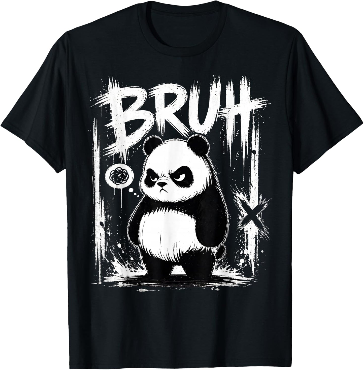 Cool Bruh Panda Funny Panda Men Women Kids Teens Animal T-Shirt - T-Shirt | Black