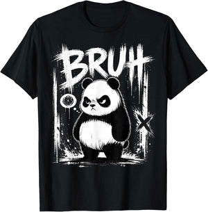 Cool Bruh Panda Funny Panda Men Women Kids Teens Animal T-Shirt - T-Shirt | Black
