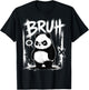 Cool Bruh Panda Funny Panda Men Women Kids Teens Animal T-Shirt - T-Shirt | Black