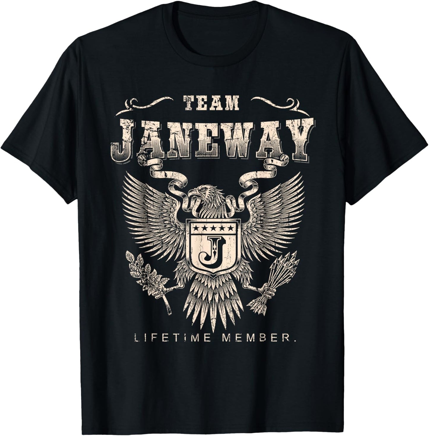 Team Janeway Lifetime Member - Janeway Name T-Shirt - T-Shirt | Black