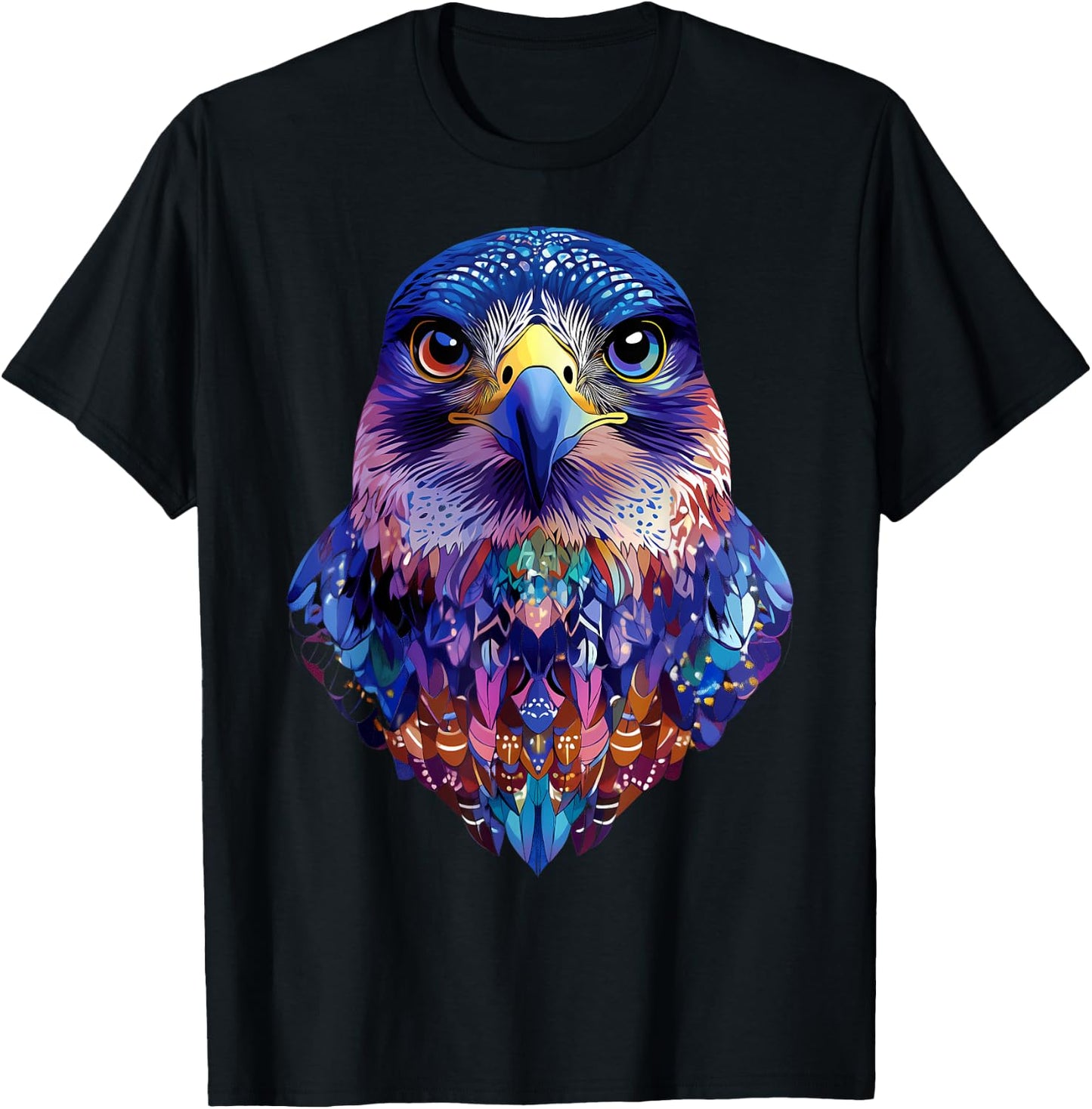 Azteca Peregrine Falcon Majestic Animals Bird Lover Black T-Shirt - T-Shirt | Black