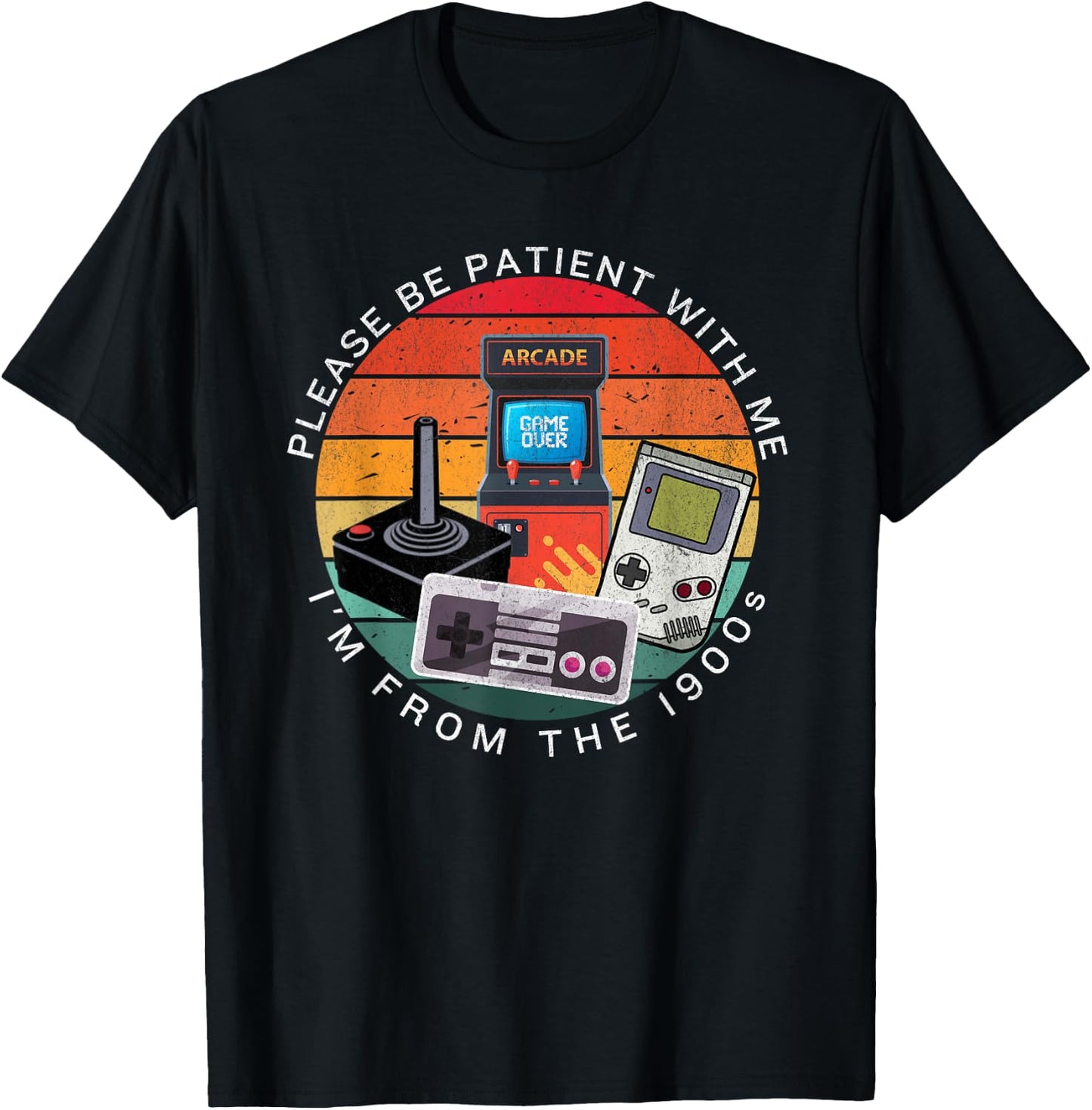 Vintage Gaming "Please Be Patient With Me I'm From The 1900s T-Shirt - T-Shirt | Black