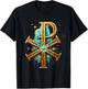 Chi Rho Jesus Christ Christian Catholic Ancient Monogram T-Shirt - T-Shirt | Black