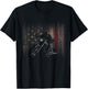 American Flag Motorcycle T-Shirt - T-Shirt | Black