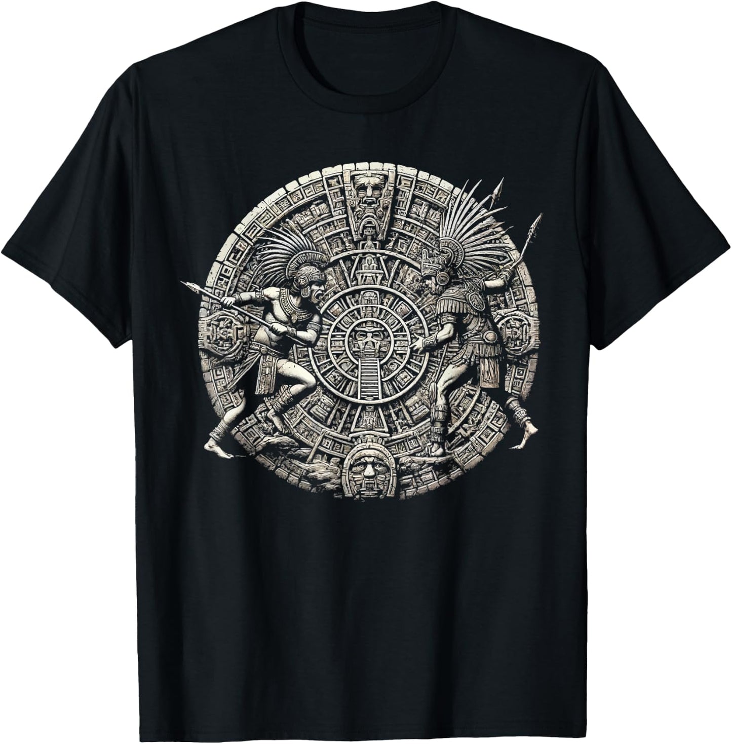 Aztec Warrior Mayan Indigenous Mexican Aztec Jaguar T-Shirt - T-Shirt | Black