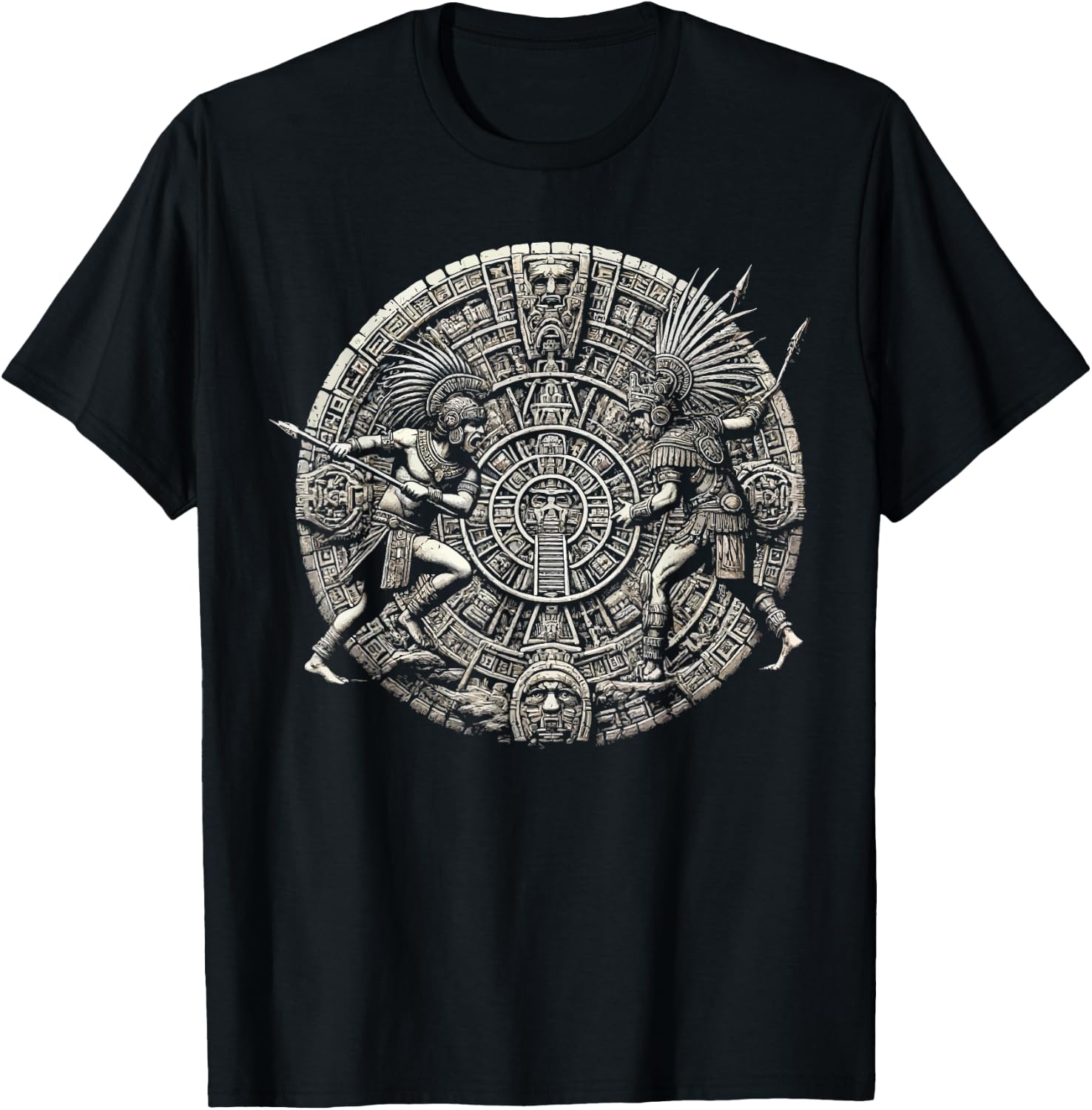 Aztec Warrior Mayan Indigenous Mexican Aztec Jaguar T-Shirt - T-Shirt | Black