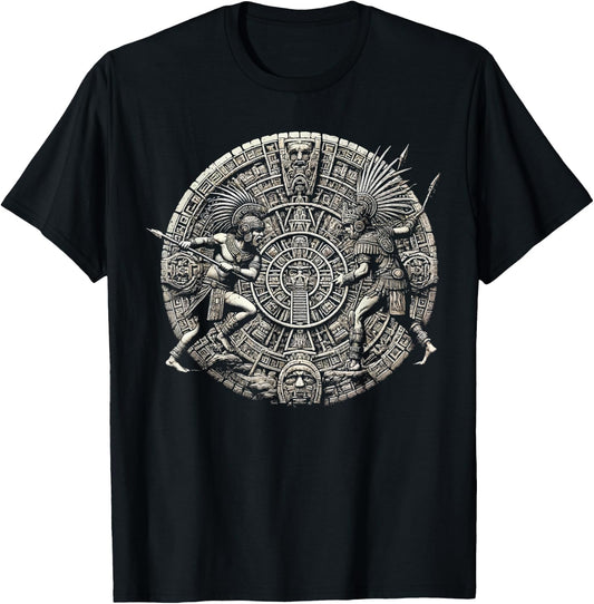 Aztec Warrior Mayan Indigenous Mexican Aztec Jaguar T-Shirt - T-Shirt | Black