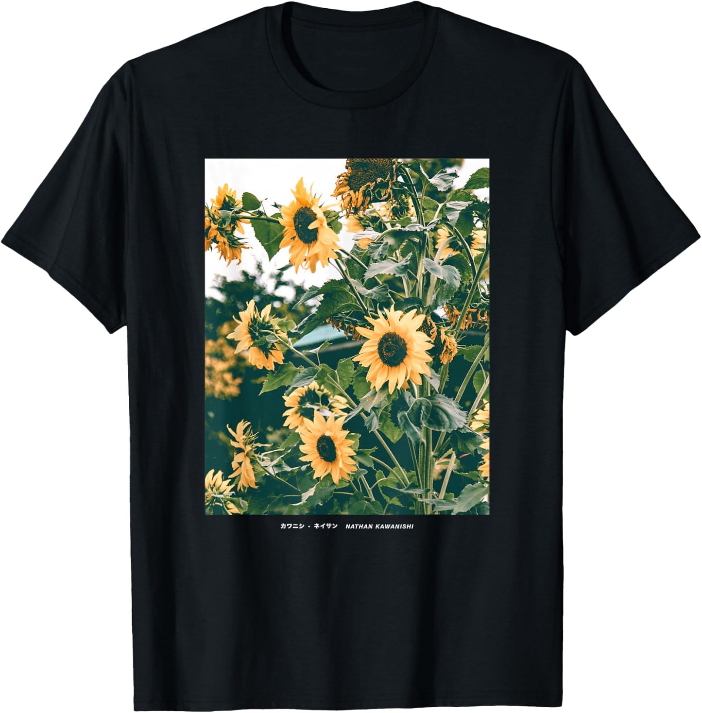 Floral Sunflower Streetwear Aesthetic Fashion Small T-Shirt - T-Shirt | Black