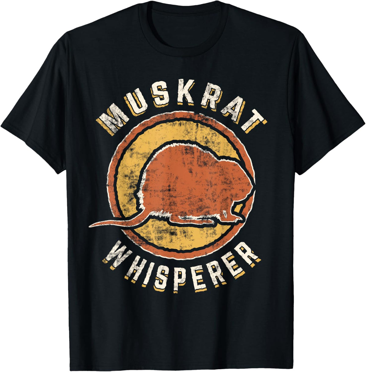 Muskrat Whisperer Vintage Classic Retro Animal Love T-Shirt - T-Shirt | Black