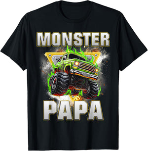 Monster Truck Papa Monster Truck Are My Jam Boys Kids T-Shirt - T-Shirt | Black
