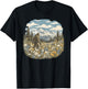 Vintage Sasquatch Floral Bigfoot Walks in A Field of Flowers T-Shirt - T-Shirt | Black