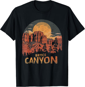 Bryce Canyon - US National Park Vintage Men Women Kids Utah T-Shirt - T-Shirt | Black