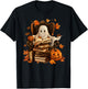 Vintage Ghost Book Reading Pumpkin Gothic Halloween Teachers T-Shirt - T-Shirt | Black