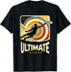 Retro Ultimate Frisbee Player Men Women Vintage Flying Disc T-Shirt - T-Shirt | Black