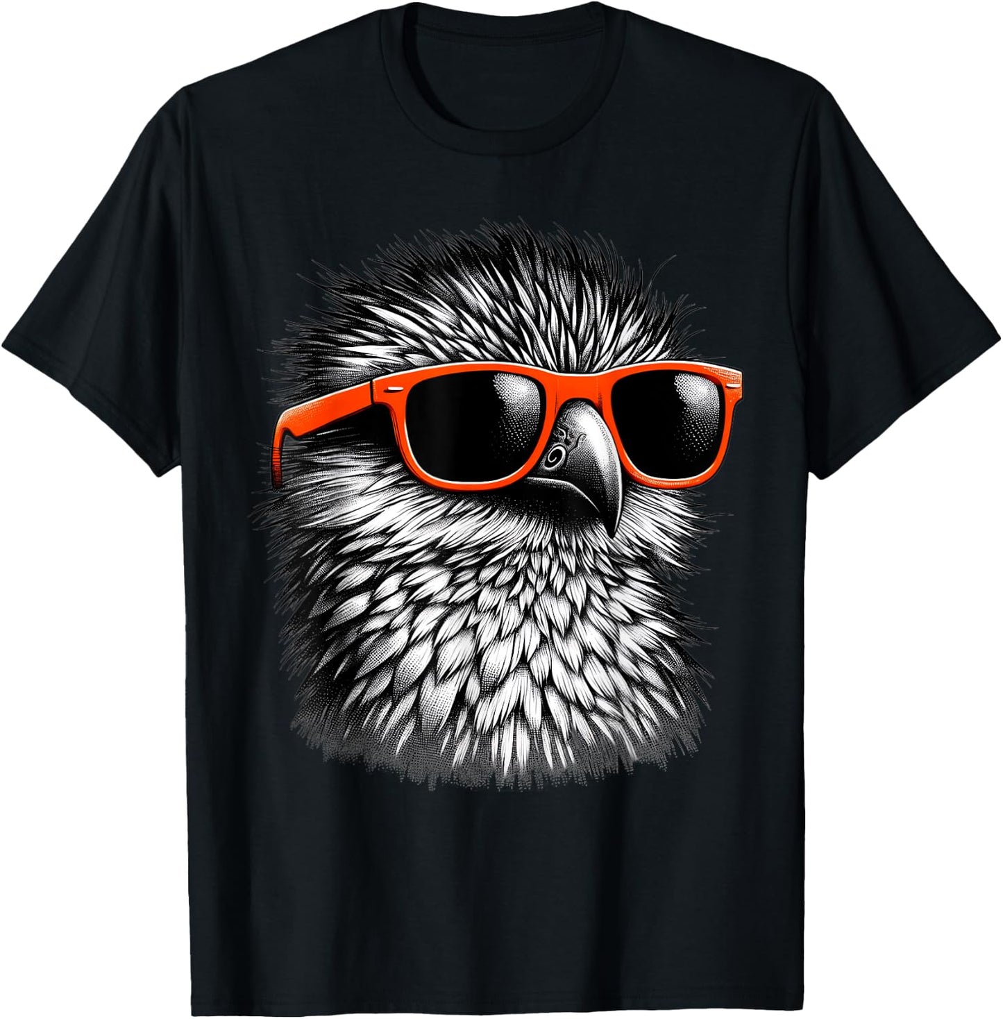 Cool Potoo Bird Wearing Sunglasses Graphic Art T-Shirt - T-Shirt | Black