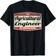 Funny Profession Quote Vintage Agricultural Engineer T-Shirt - T-Shirt | Black